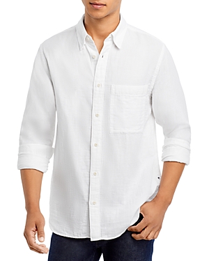 Shop Nn07 Cohen Long Sleeve Button Front Shirt In White