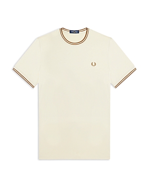 Fred Perry Twin Tipped T-shirt (oatmeal) In Oatmeal