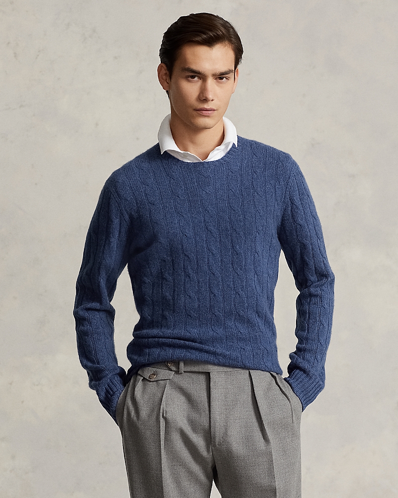 Polo Ralph Lauren Cashmere Cable Knit Crewneck Sweater