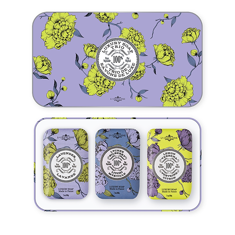 La Chatelaine Lavender Soap Trio In Lavender