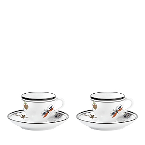 Ginori 1735 Arcadia Venezia Shape Coffee Cup & Saucer, Set of 2