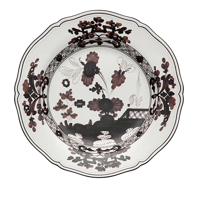 Ginori 1735 Richard Ginori Oriente Italiano Soup Plate In Gray