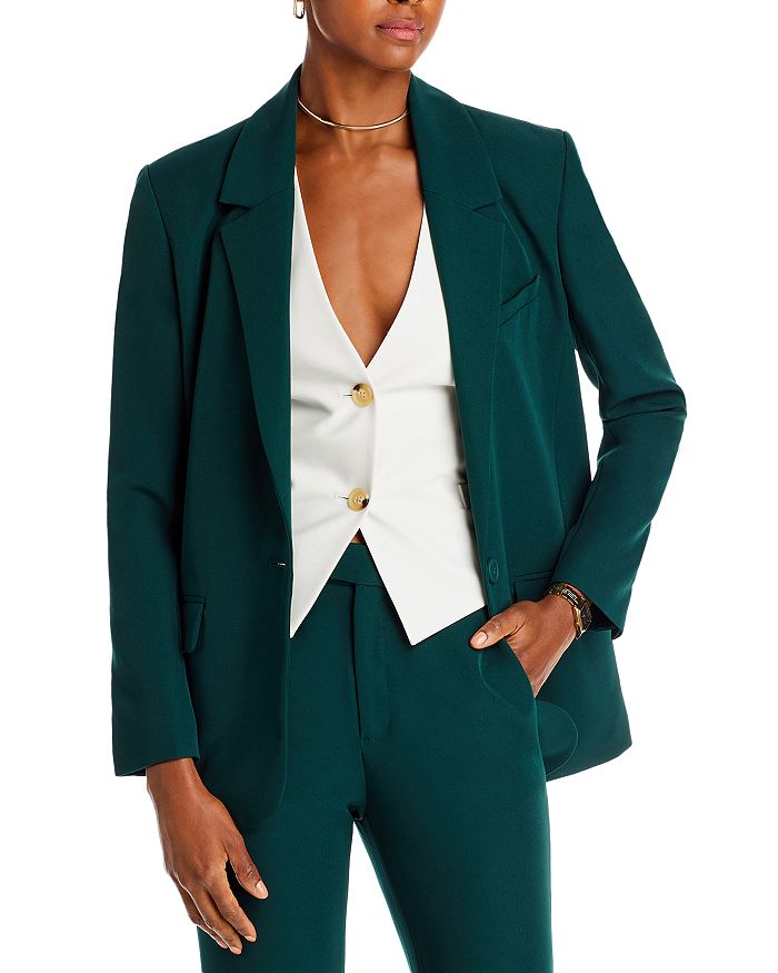 I'm Really That Gal Open Front Blazer in Aqua main image 1