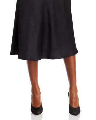 Satin Midi Slip Skirt - Exclusive