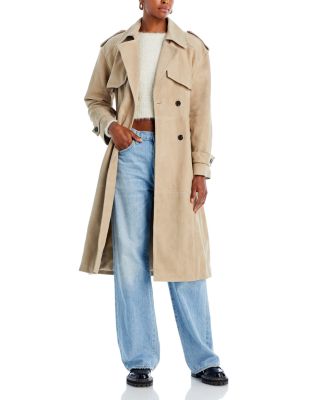 Anine Bing Finley Suede Trench Coat Bloomingdale s