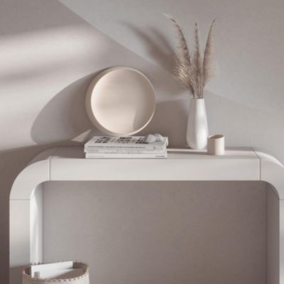 New Moon Beige Large Round Tray