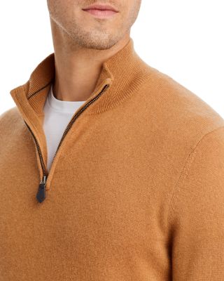 Tobacco Cashmere Quarter-Zip Sweater - Exclusive