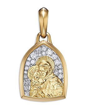 David Yurman - 18K Yellow Gold St. Anthony Amulet with Pavé Diamonds