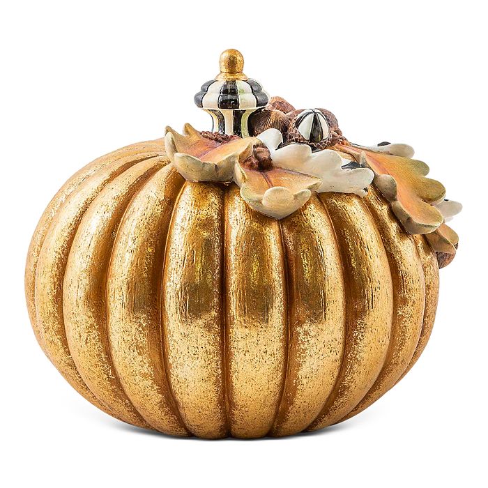 Courtly Stripe Gold Foliage Pumpkin