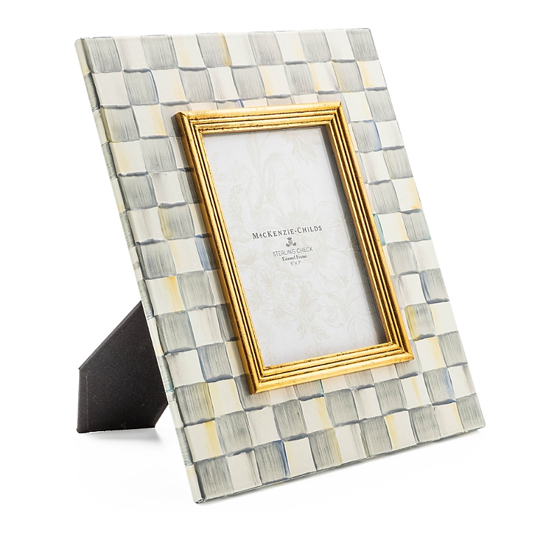 Mackenzie-childs Sterling Check Picture Frame, 5" X 7" In Multi