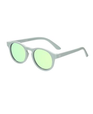 Seafoam Blue Keyhole Seafoam Polarized Mirrored Lens Sunglasses