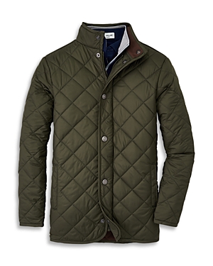 Peter Millar Boys' Suffolk Quilted Youth Jacket - Big Kid In Olive