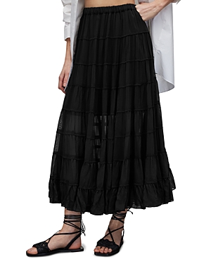 Allsaints Eva Maxi Skirt In Black