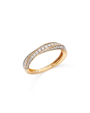 Bloomingdale's Diamond Crossover Ring In 14k Yellow Gold, 0.30 Ct. T.w.