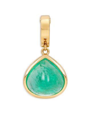 Marina B - 18K Yellow Gold Trisolina Emerald Pear Pendant
