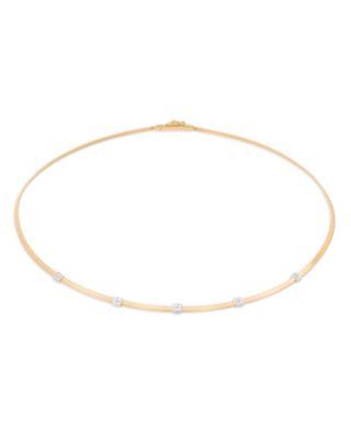 18K White & Yellow Gold Masai Diamond Collar Necklace, 16.5"