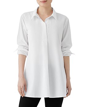 Eileen Fisher Petites - Petites Cotton Popover Tunic Shirt