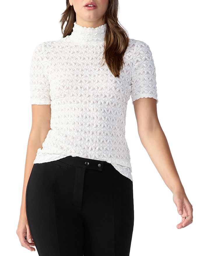 Sanctuary With Love Smocked Mock Neck Top | Bloomingdale's
