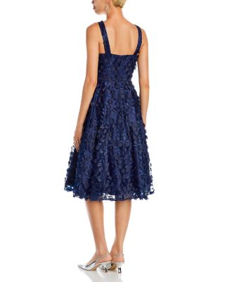 V Neck Fit and Flare Dress