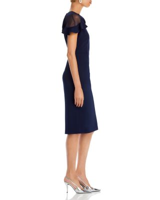 Ruffle Sleeve Cocktail Dress