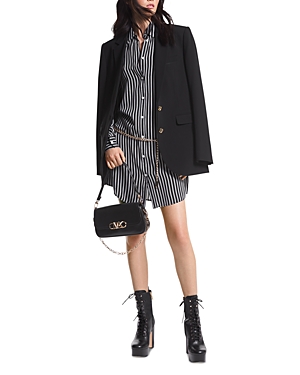 Michael Kors Michael Two Button Menswear Blazer In Black