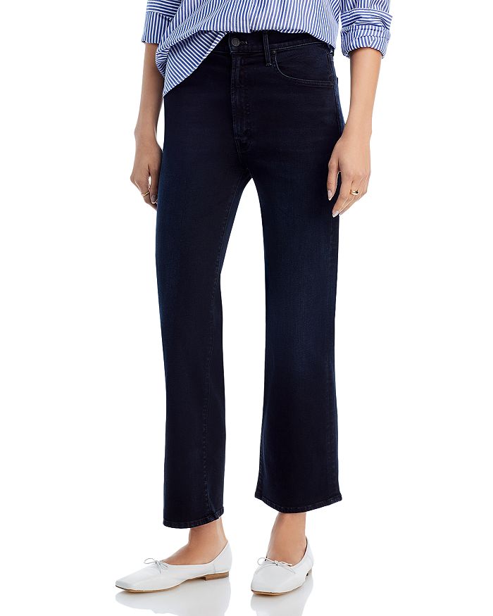 Mother The Rambler High Rise Ankle Straight Jeans In Night In Venice