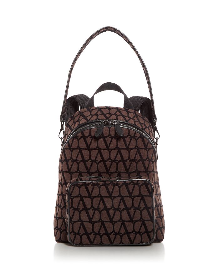 TOILE ICONOGRAPHE BACKPACK WITH LEATHER DETAILING
