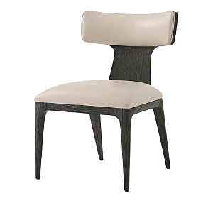 Theodore Alexander Repose Upholstered Dining Side Chair In Charcoal Oak
