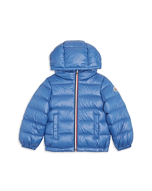 Shop Moncler Boys' New Aubert Hooded Down Jacket - Baby, Little Kid In Light Blue