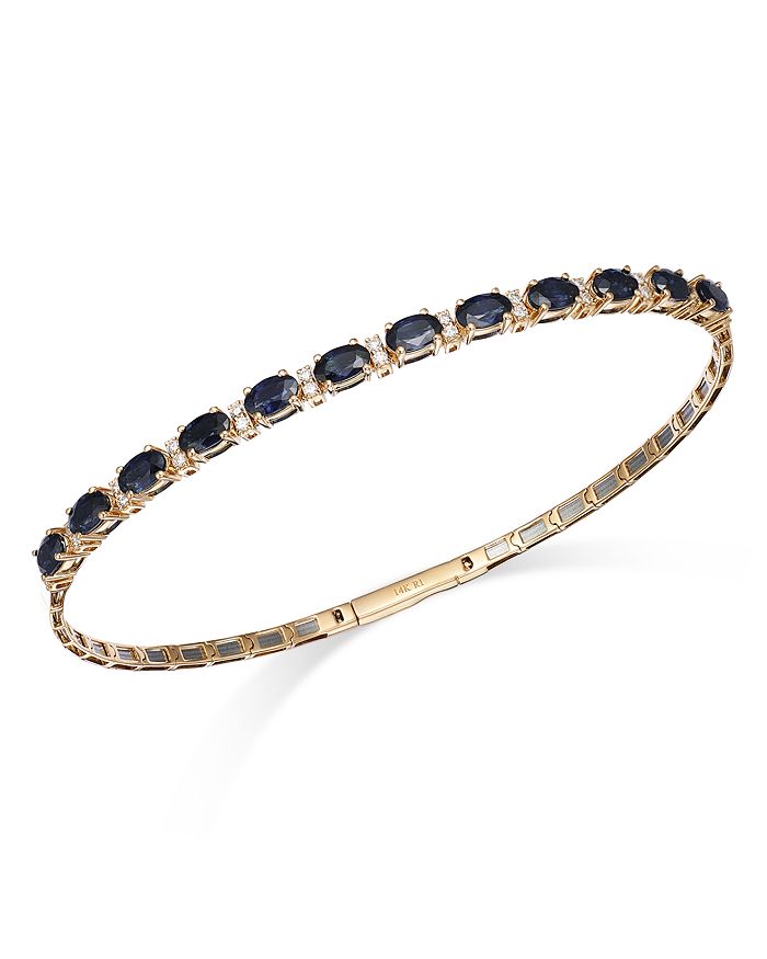 Bloomingdale's - Precious Stone & Diamond Bangle Bracelet in 14K Yellow Gold