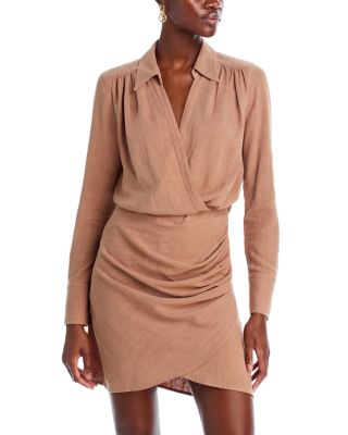 Mini dress with wrap skirt hotsell