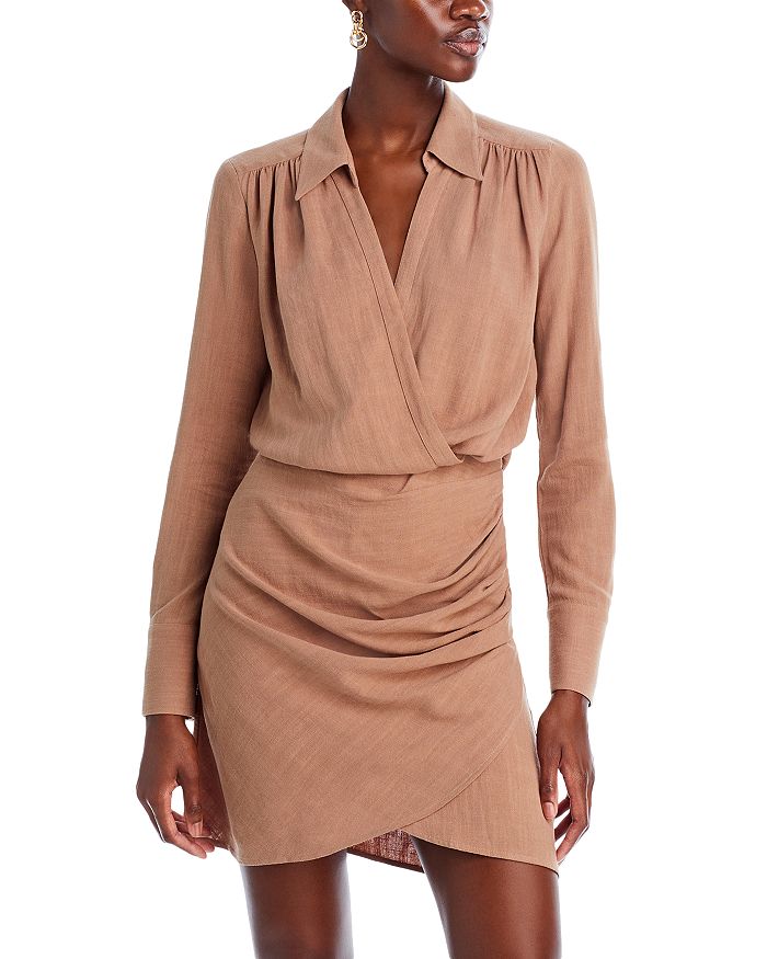 L'AGENCE Libbie Wrap Skirt Mini Dress Bloomingdale's