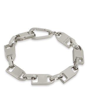 Allsaints Zipper Link Bracelet In Silver