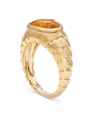 18K Yellow Gold Timo Citrine Pear Statement Ring