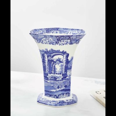 Blue Italian Hexagonal Vase
