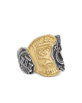 David Yurman - Men's 18K Yellow Gold & Sterling Silver Shipwreck Coin Signet Ring