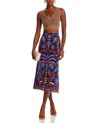 FARM Rio Nature Beauty Scarf Midi Skirt | Bloomingdale's