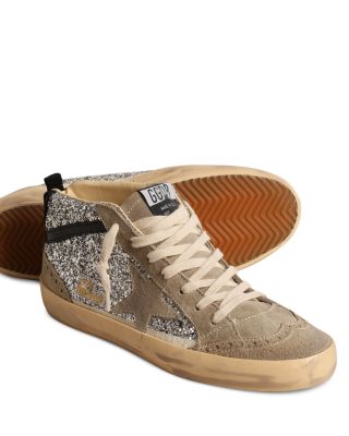 Women's Mid Star Glitter Mid Top Sneakers
