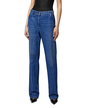 Shop Versace Stonewash Denim Jeans In Medium Blue