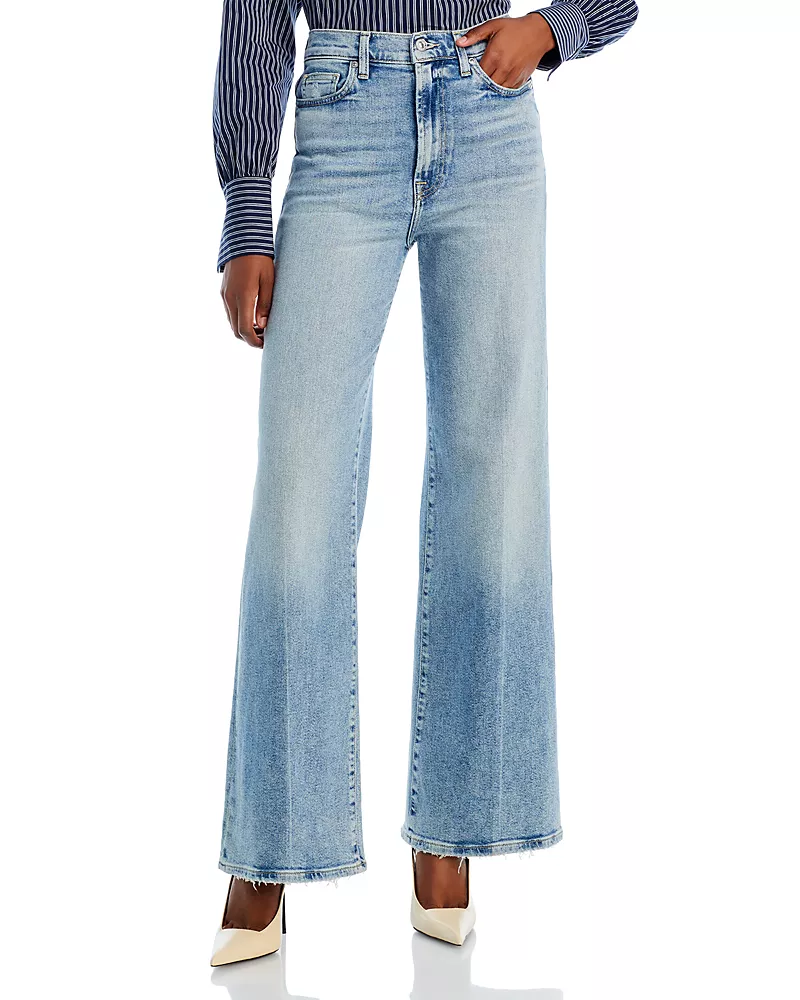 7 For All Mankind Ultra High Rise Jo Wide Leg Jeans in Must