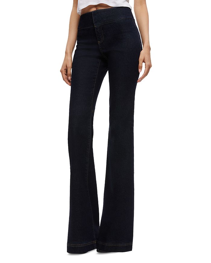 Alice and Olivia Olivia High Rise Flare Jeans in Dark Rinse ...
