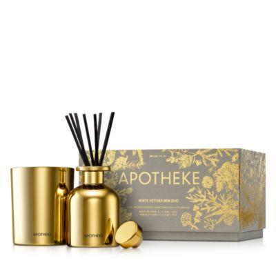 APOTHEKE White Vetiver Mini Scented Candle and Reed Diffuser Duo