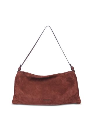 Staud Vivi Shoulder Bag In Mahogany/gold | ModeSens