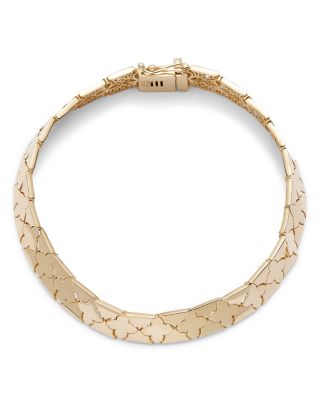 Flower Link Bracelet in 14K Yellow Gold