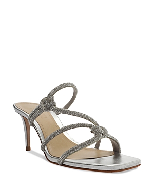 Schutz Lauryn Slide Sandal In Silver