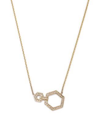 Bloomingdale's Fine Collection Diamond Geometric Pendant Necklace in 14K Yellow Gold, 0.30 ct. t. w.