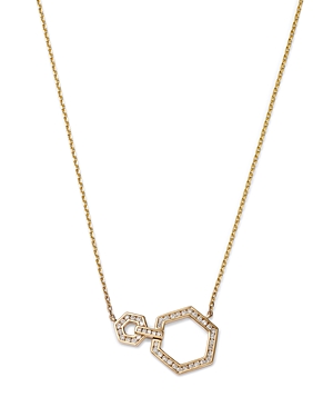 Bloomingdale's Diamond Geometric Pendant Necklace In 14k Yellow Gold, 0.30 Ct. T.w.