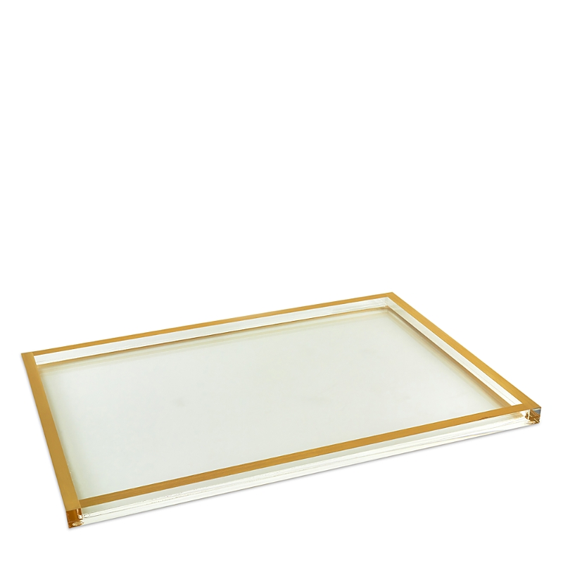 Tizo Lucite Clear Tray With Golden Border