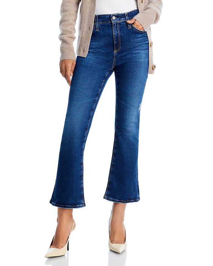 Ag Farrah High Rise Cropped Bootcut Jeans In 9 Years