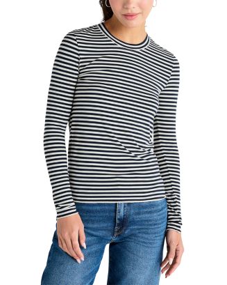 Splendid Louisa Stripe Short Sleeve Tee Ink/White RS5K331 main image 0